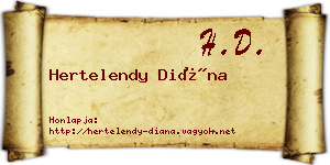 Hertelendy Diána névjegykártya