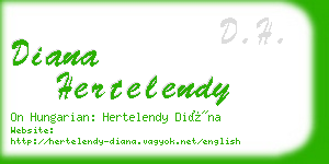 diana hertelendy business card